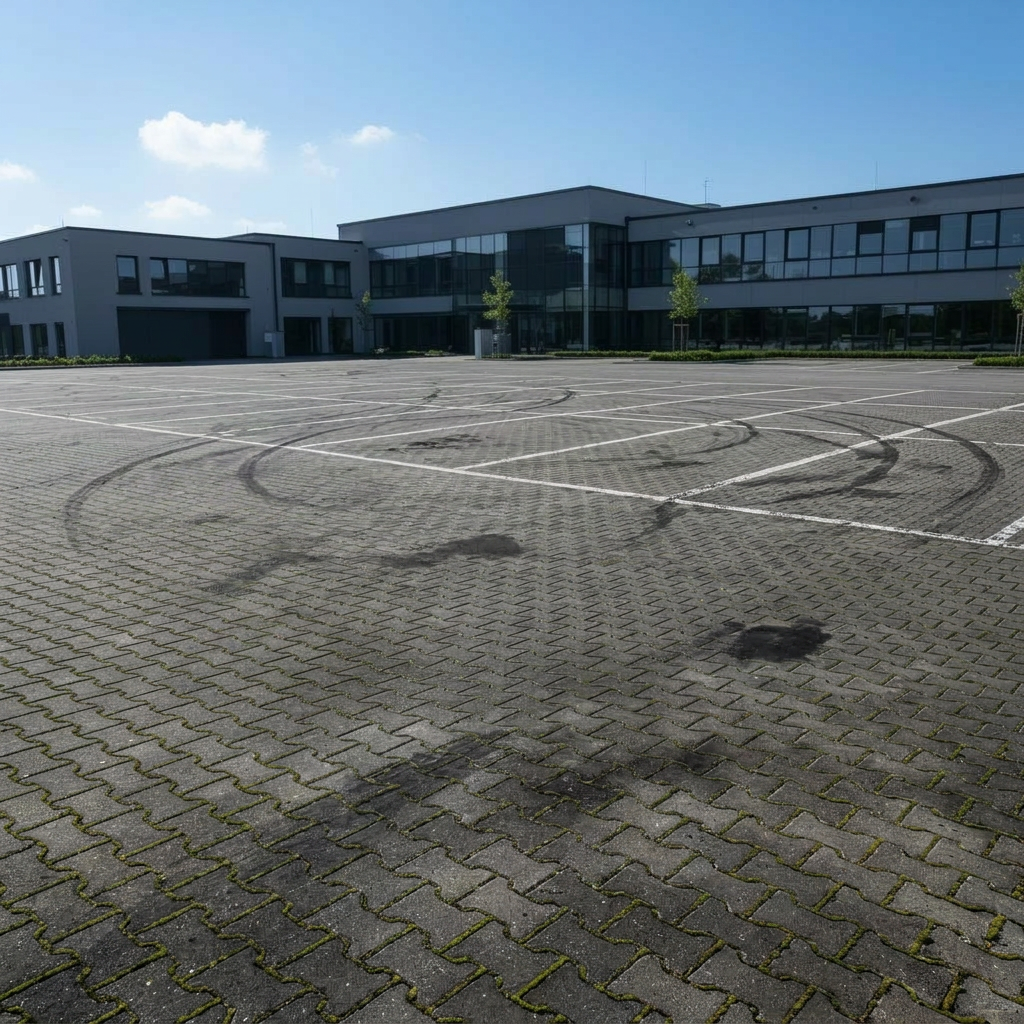 Renowacja parkingu firmowego – przed